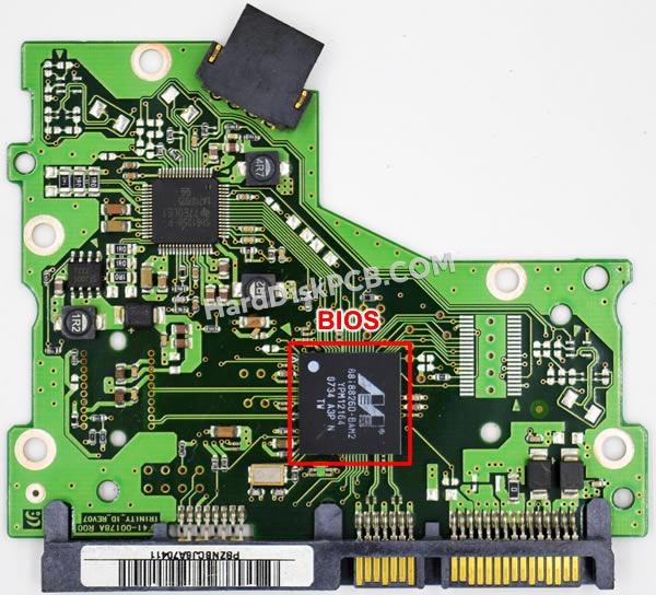 BIOSチップを交換する手順BF41-00178Bサムスン(SAMSUNG)製HDDの基板PCB