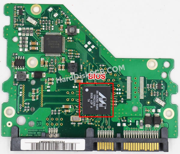 BIOSチップを交換する手順BF41-00205Bサムスン(SAMSUNG)製HDDの基板PCB