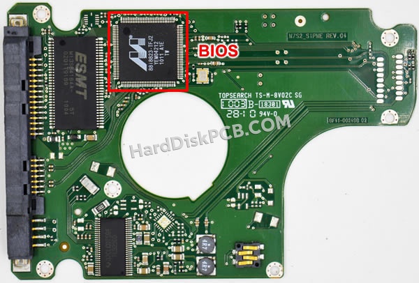 BIOSチップを交換する手順BF41-00249Bサムスン(SAMSUNG)製HDDの基板PCB