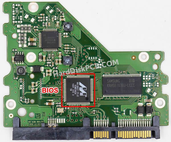 BIOSチップを交換する手順BF41-00284Aサムスン(SAMSUNG)製HDDの基板PCB