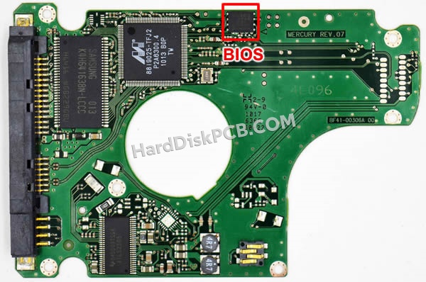 BIOSチップを交換する手順BF41-00306Aサムスン(SAMSUNG)製HDDの基板PCB
