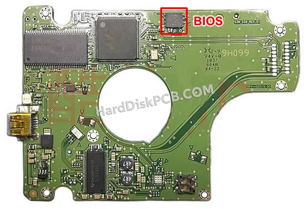 BIOSチップを交換する手順BF41-00311Aサムスン(SAMSUNG)製HDDの基板PCB
