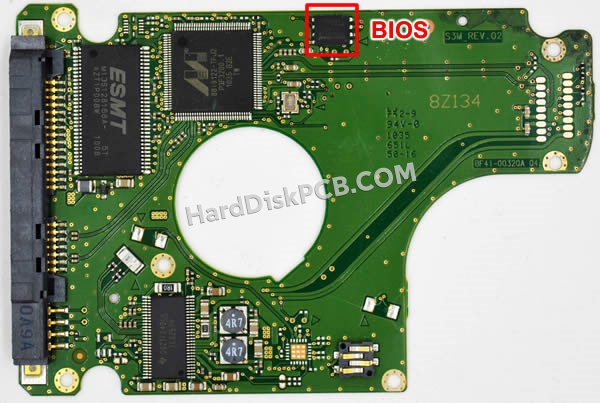 BIOSチップを交換する手順BF41-00320Aサムスン(SAMSUNG)製HDDの基板PCB