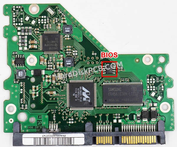 BIOSチップを交換する手順BF41-00329Aサムスン(SAMSUNG)製HDDの基板PCB