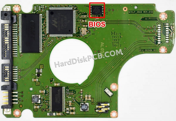 BIOSチップを交換する手順BF41-00346Aサムスン(SAMSUNG)製HDDの基板PCB