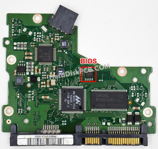BIOSチップを交換する手順BF41-00352Aサムスン(SAMSUNG)製HDDの基板PCB