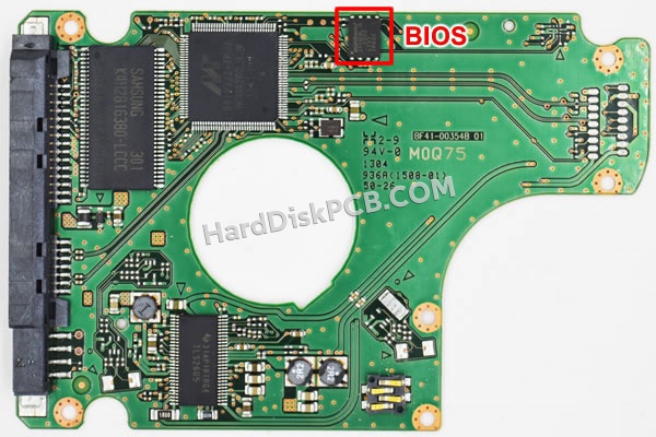 BIOSチップを交換する手順BF41-00354Bサムスン(SAMSUNG)製HDDの基板PCB