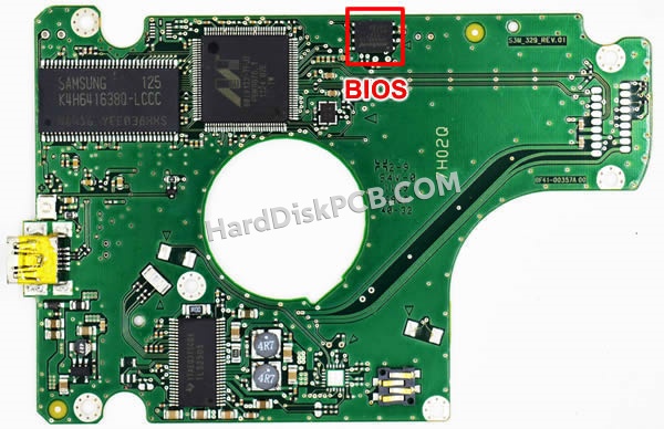 BIOSチップを交換する手順BF41-00357Aサムスン(SAMSUNG)製HDDの基板PCB