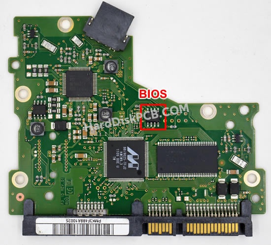 BIOSチップを交換する手順BF41-00358Aサムスン(SAMSUNG)製HDDの基板PCB