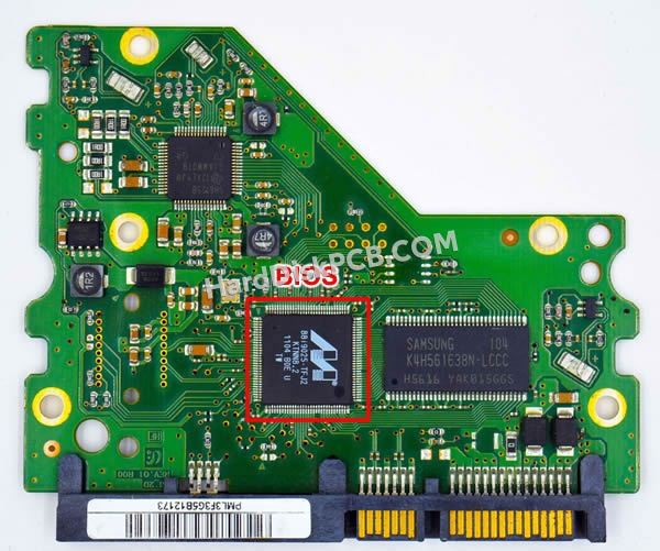 BIOSチップを交換する手順BF41-00359Aサムスン(SAMSUNG)製HDDの基板PCB