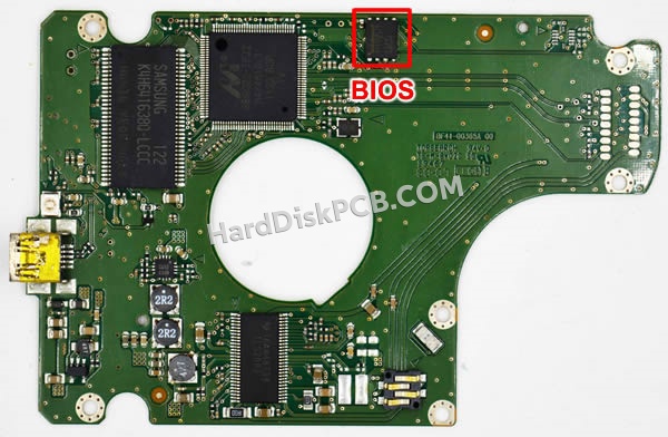 BIOSチップを交換する手順BF41-00365Aサムスン(SAMSUNG)製HDDの基板PCB