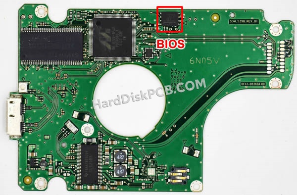 BIOSチップを交換する手順BF41-00369Aサムスン(SAMSUNG)製HDDの基板PCB
