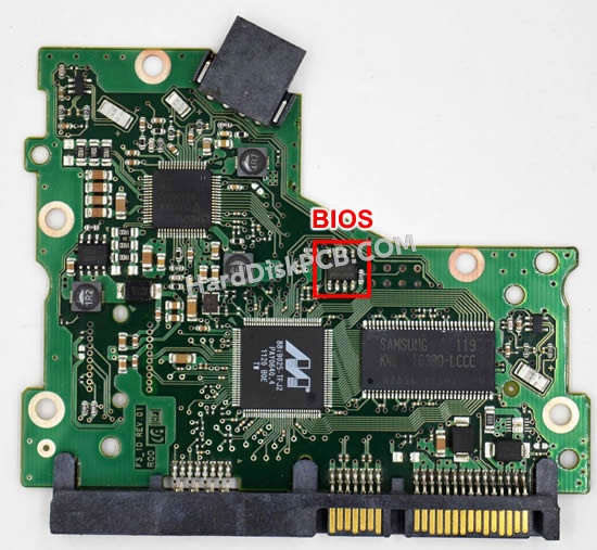 BIOSチップを交換する手順BF41-00370Aサムスン(SAMSUNG)製HDDの基板PCB