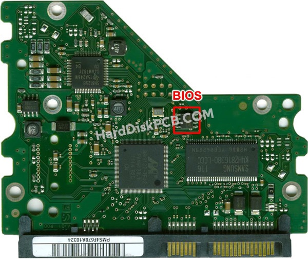 BIOSチップを交換する手順BF41-00377Aサムスン(SAMSUNG)製HDDの基板PCB