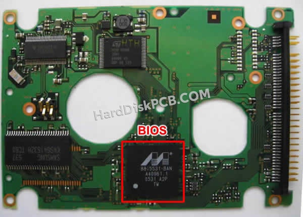 BIOSチップを交換する手順CA26325-B18104BA富士通(FUJITSU)製HDDの基板PCB
