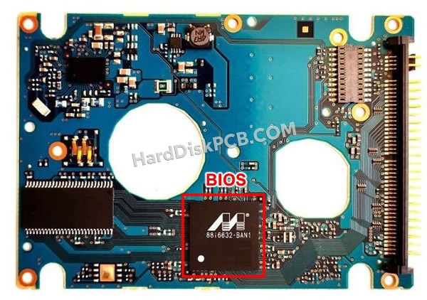 BIOSチップを交換する手順CA26332-B43104BA富士通(FUJITSU)製HDDの基板PCB