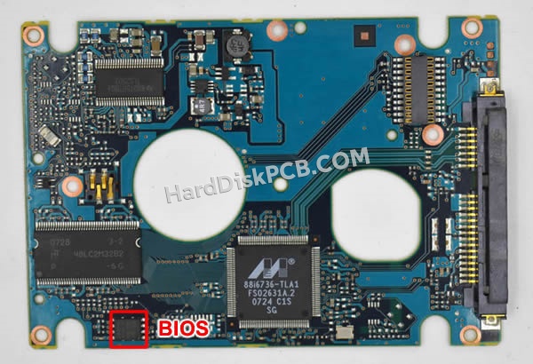 BIOSチップを交換する手順CA26342-B81404BA富士通(FUJITSU)製HDDの基板PCB