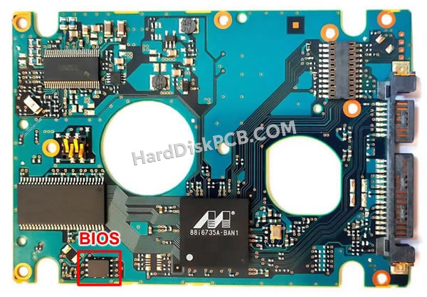 BIOSチップを交換する手順CA26343-B82104BA富士通(FUJITSU)製HDDの基板PCB