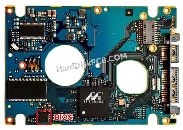 BIOSチップを交換する手順CA26343-B84304BA富士通(FUJITSU)製HDDの基板PCB