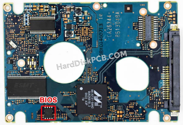 BIOSチップを交換する手順CA26344-B51304BA富士通(FUJITSU)製HDDの基板PCB