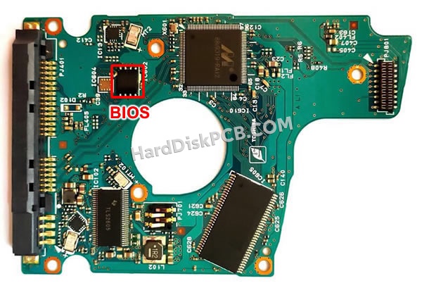BIOSチップを交換する手順G003235B東芝(TOSHIBA)製HDDの基板PCB