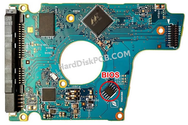 BIOSチップを交換する手順G4311A東芝(TOSHIBA)製HDDの基板PCB