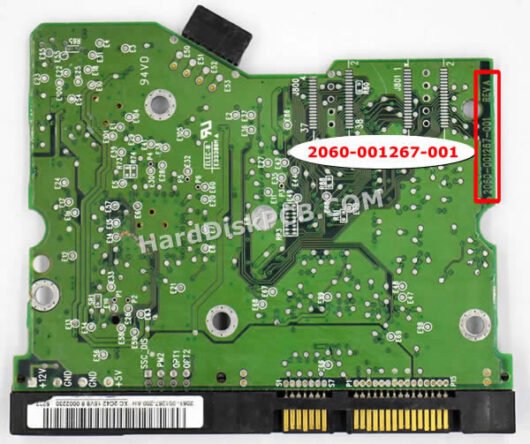 2060-001267-001 ウエスタンデジタル(WD)製HDDのPCB基板 - 画像 (2)
