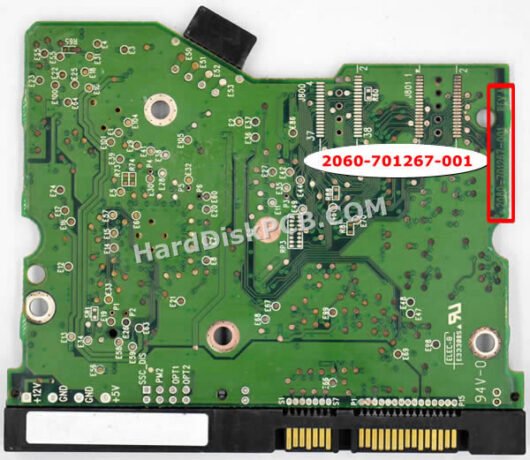 2060-701267-001 ウエスタンデジタル(WD)製HDDのPCB基板 - 画像 (2)