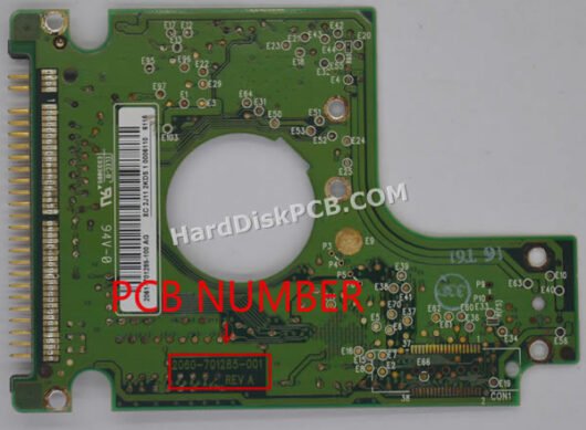 2060-701285-001 ウエスタンデジタル(WD)製HDDのPCB基板 - 画像 (2)