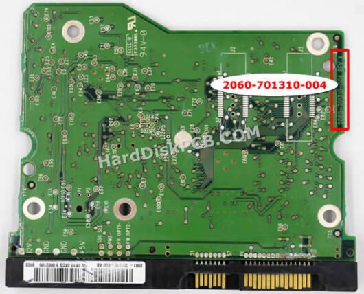 2060-701310-004 ウエスタンデジタル(WD)製HDDのPCB基板 - 画像 (2)