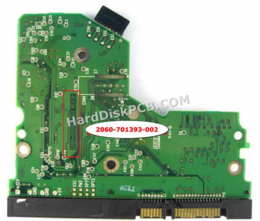 2060-701393-002 ウエスタンデジタル(WD)製HDDのPCB基板 - 画像 (2)