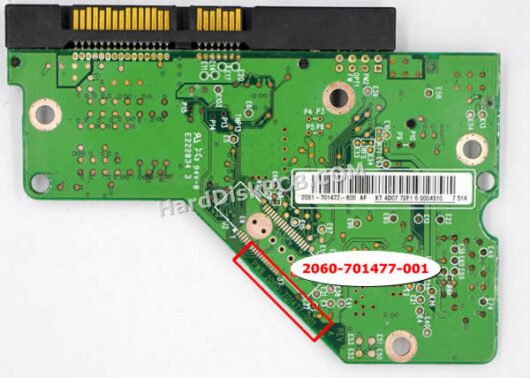 2060-701477-001 ウエスタンデジタル(WD)製HDDのPCB基板 - 画像 (2)