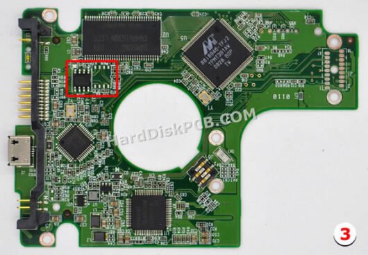 2060-701675-001 ウエスタンデジタル(WD)製HDDのPCB基板 - 画像 (3)