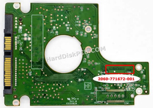 2060-771672-001 ウエスタンデジタル(WD)製HDDのPCB基板 - 画像 (2)