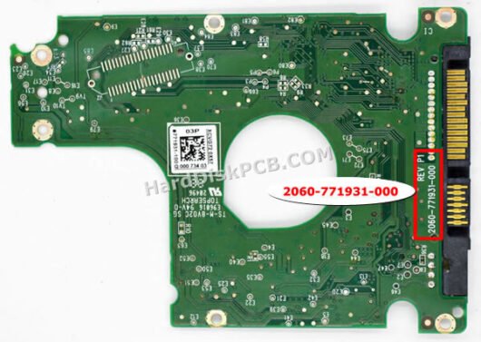 2060-771931-000 ウエスタンデジタル(WD)製HDDのPCB基板 - 画像 (2)