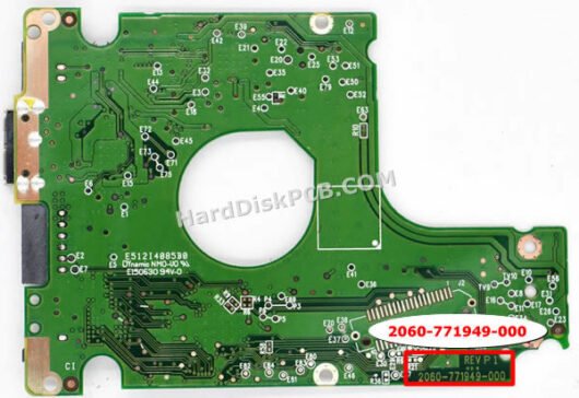 2060-771949-000 ウエスタンデジタル(WD)製HDDのPCB基板 - 画像 (2)