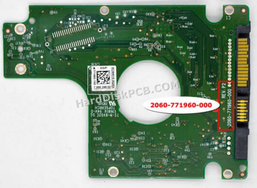 2060-771960-000 ウエスタンデジタル(WD)製HDDのPCB基板 - 画像 (2)
