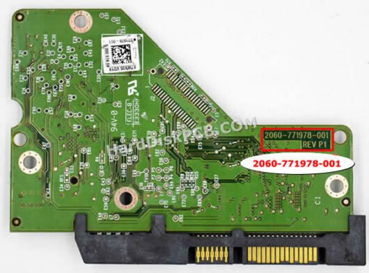 2060-771978-001 ウエスタンデジタル(WD)製HDDのPCB基板 - 画像 (2)