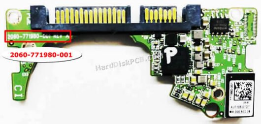 2060-771980-001 ウエスタンデジタル(WD)製HDDのPCB基板 - 画像 (2)