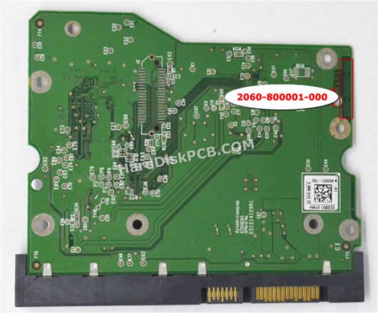 2060-800001-000 ウエスタンデジタル(WD)製HDDのPCB基板 - 画像 (2)