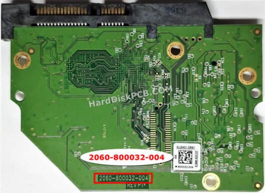 2060-800032-004 ウエスタンデジタル(WD)製HDDのPCB基板 - 画像 (2)