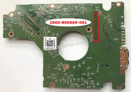 2060-800069-001 ウエスタンデジタル(WD)製HDDのPCB基板 - 画像 (2)