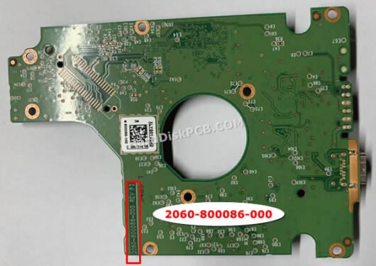 2060-800086-000 ウエスタンデジタル(WD)製HDDのPCB基板 - 画像 (2)