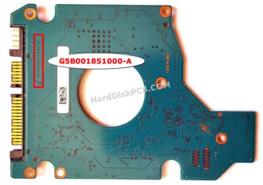 G5B001851000-A 東芝(TOSHIBA)製HDDのPCB基板 - 画像 (2)