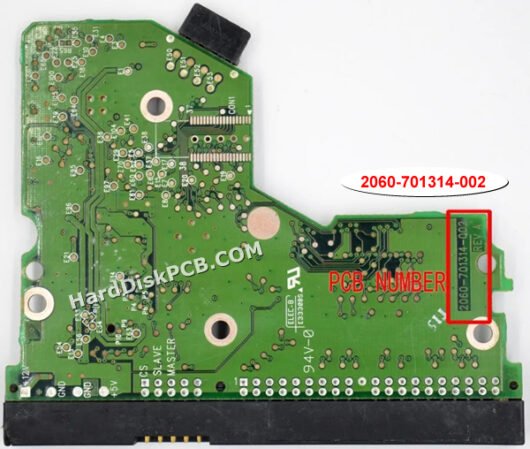 2060-701314-002 ウエスタンデジタル(WD)製HDDのPCB基板 - 画像 (2)