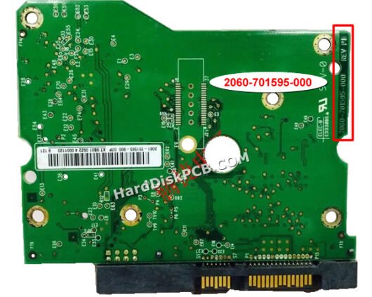 2060-701595-000 ウエスタンデジタル(WD)製HDDのPCB基板 - 画像 (2)