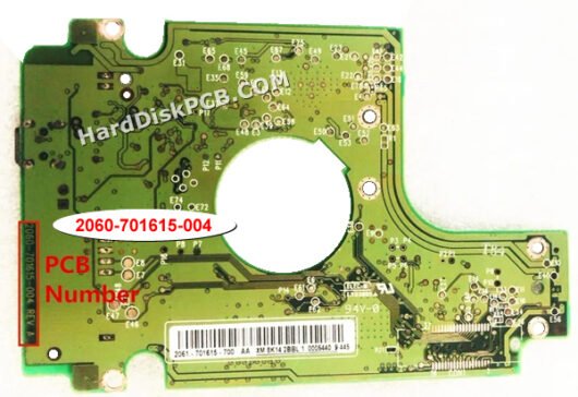 2060-701615-004 ウエスタンデジタル(WD)製HDDのPCB基板 - 画像 (2)