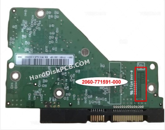 2060-771591-000 ウエスタンデジタル(WD)製HDDのPCB基板 - 画像 (2)
