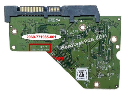 2060-771985-001 ウエスタンデジタル(WD)製HDDのPCB基板 - 画像 (2)