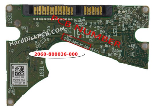 2060-800036-000 ウエスタンデジタル(WD)製HDDのPCB基板 - 画像 (2)